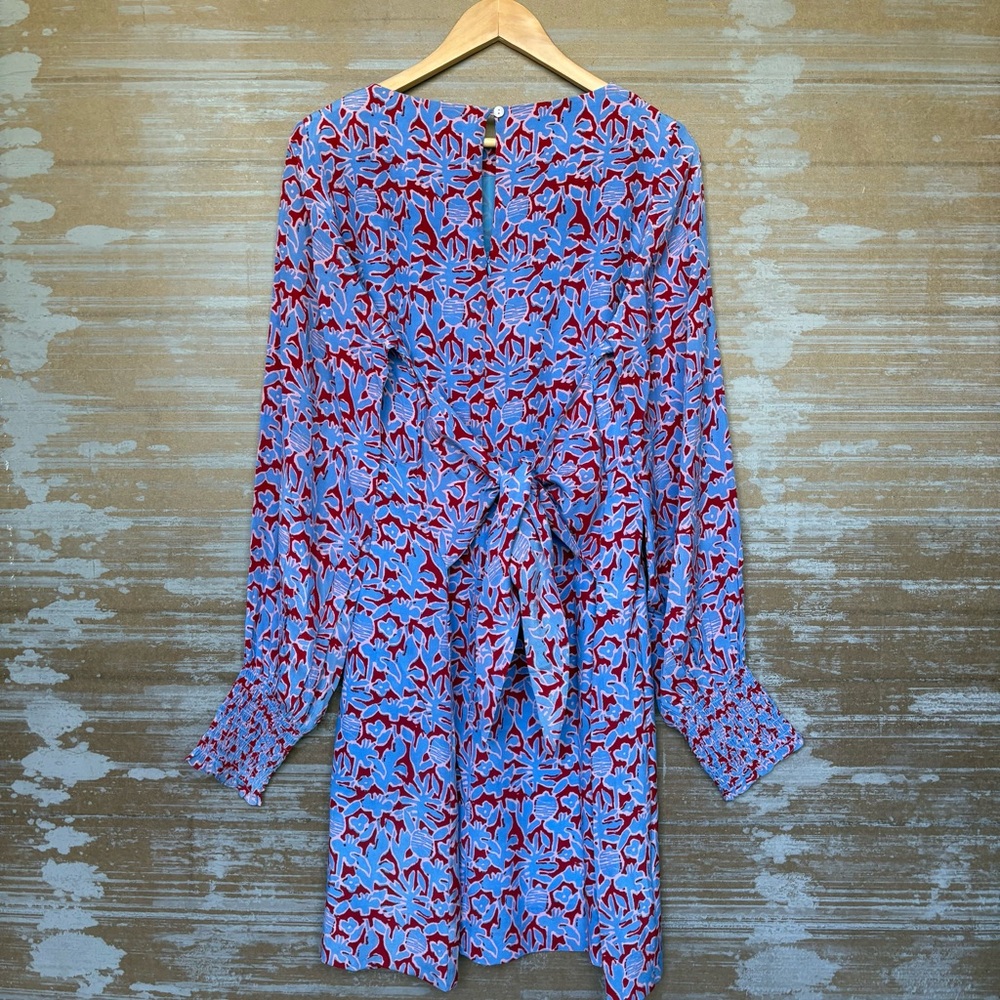 Rungolee Naomi 100% Silk Dress Preppy Boho Spring Summer Career Womens M - Picture 4 of 6
